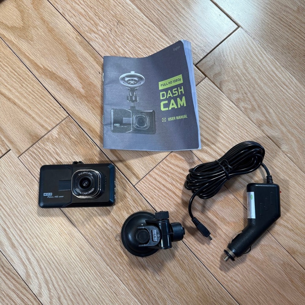 WDR Full HD‎ 1080P Dash Camera w/ Cord, Clamp, Manual Tested